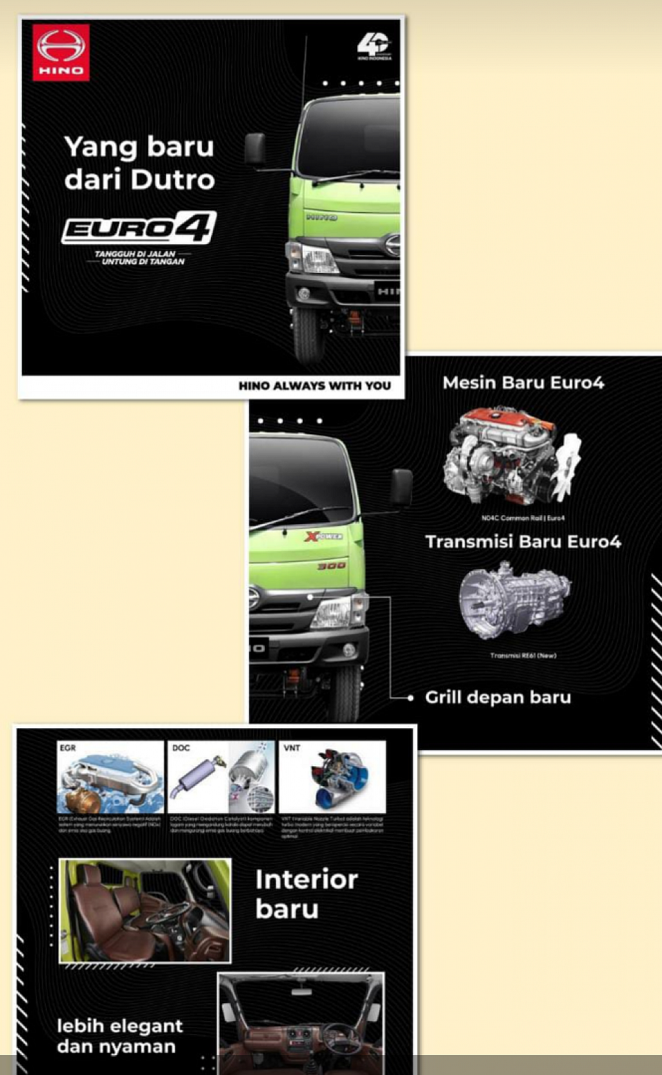Yang Baru dari HINO DUTRO EURO4 HINO, informasi lebih lengkap, hubungi Herman 0812-8322-6966